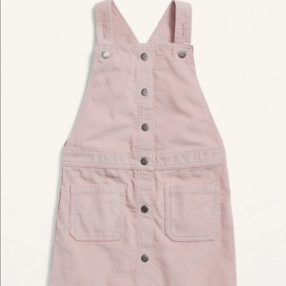 Blush corduroy overall jumper